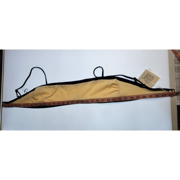 SAME Los Angeles Bikini Womens Top XXLarge  Bottom High Weist Faux Suede Cream - Picture 7 of 8